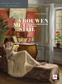 cover boek met schilderij waarop vrouw aan het lezen is en op een chaise longue ligt